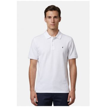Tricou polo cu croiala slim-fit - Alb