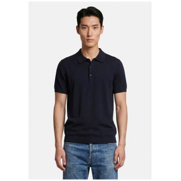 Tricou polo cu model uni - Bleumarin