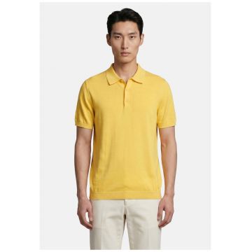 Tricou polo cu model uni - Galben