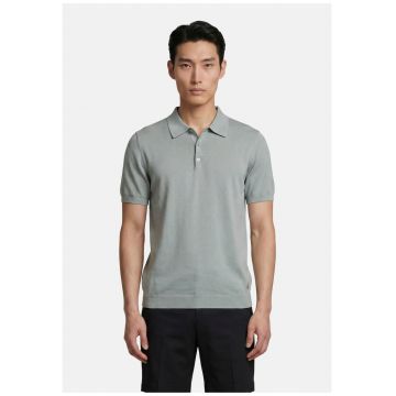 Tricou polo cu model uni - Gri cenusiu