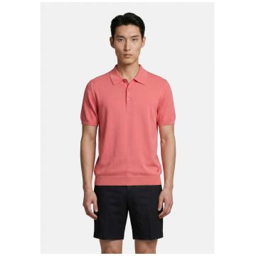 Tricou polo cu model uni - Roz antichizat