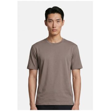 Tricou uni cu decolteu la baza gatului