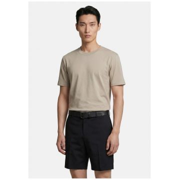 Tricou uni cu decolteu la baza gatului