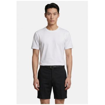 Tricou uni cu decolteu la baza gatului