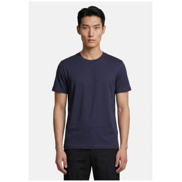 Tricou uni cu decolteu la baza gatului