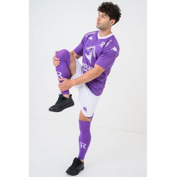 Bermude pentru fotbal Kombat Rider - Alb optic/Ametist