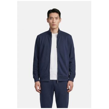Bluza de trening cu buzunare laterale si fermoar - Bleumarin
