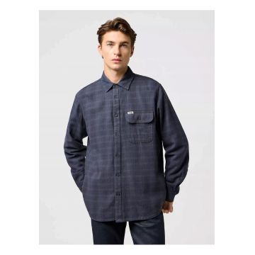 Camasa Flanel -  1 Pkt - Marime L - Culoare Gri Intunecat - Material 100% Bumbac - Croi Confortabil - Inchidere Nasturi - Multicolor