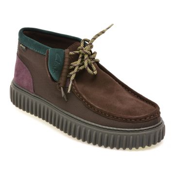 Ghete CLARKS maro, TORHILL HI GTX, din material textil