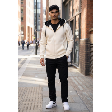 Hanorac barbati slim fit  bej 13531