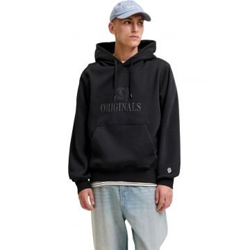 Hanorac JACK &JONES Frederiksberg Monogram Sweat Hood SN 63785 - Negru