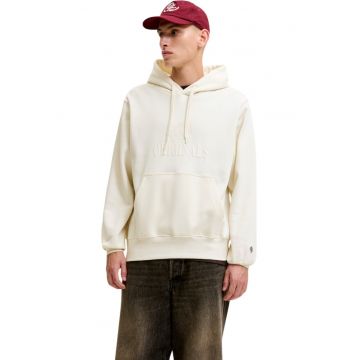 Hanorac JACK &JONES Frederiksberg Monogram Sweat Hood SN 63798 - Bej deschis