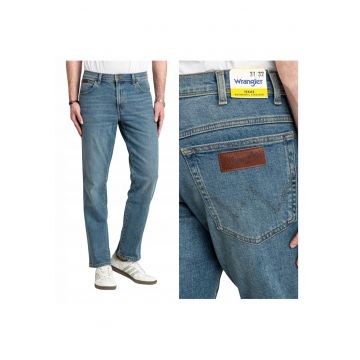 Pantaloni Jeans -  Texas - Marime 33/30 - Croi Straight Fit - Stil Drept - Inaltimea Taliei Medie - Numar De Buzunare 5 - Albastru