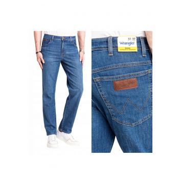 Pantaloni Jeans -  Texas - Marime 33/32 - Croi Straight Fit - Stil Drept - Inaltimea Taliei Medie - Numar De Buzunare 5 - Albastru