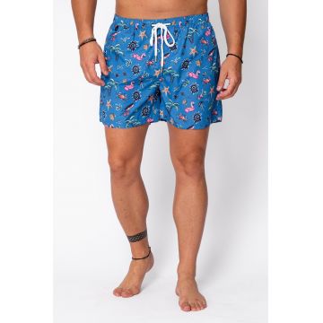 Pantaloni scurti de baie Palm Blue 22424 - Blue Royal