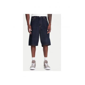 Pantaloni scurti din denim barbati  774578-00 - Bumbac - Bleumarin - Bleumarin