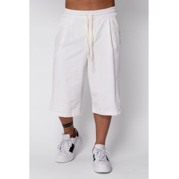 Pantaloni scurti Super Oversized drepti Off White 22400 - Alb