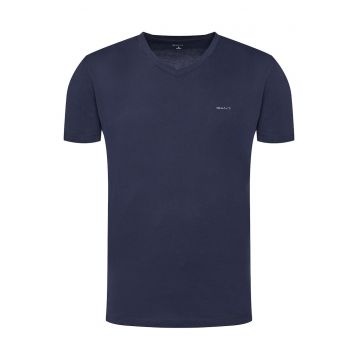 Set tricouri barbati  alb - bleumarin - bumbac - Bleumarin