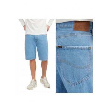 Sorturi Barbati -  Asher - Marime 31 - Croi Loose Fit - Stil Relaxat - Inaltime Talie Medie - Inchidere Fermoar - Albastru