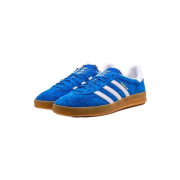 Tenisi barbati -  Gazelle Indoor - albastru - piele intoarsa