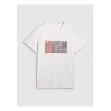 Tricou barbat  regular fit - bumbac - alb -