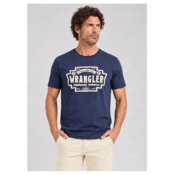Tricou barbati -  AMERICANA TEE - bumbac - albastru - maneca scurta