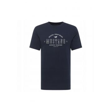 Tricou Barbati -  Bleumarin - 100% Bumbac - Croiala Regular Fit - Design Clasic Casual - Calitate Premium - Style Alex Dark Sapphire - Albastru