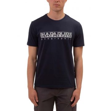 Tricou barbati  bleumarin - 100% bumbac - maneci scurte - decolteu rotund