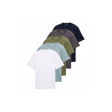 Tricou Barbati -  Multipack - Multicolor - Bumbac - Design Clasic Casual - Ideal Pentru Uz Zilnic - Material Premium Confortabil - Croiala Regular Fit - Maneca Scurta - Multicolor