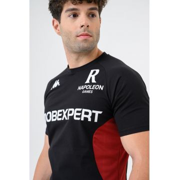 Tricou cambrat pentru fotbal Millido - Negru