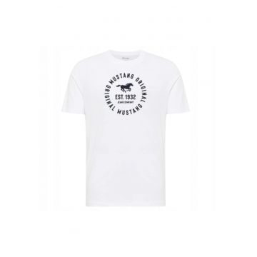 Tricou Pentru Barbati -  Alb - Bumbac - Croiala Regular - Alb