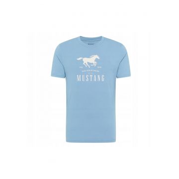 Tricou Pentru Barbati -  Albastru - Bumbac De Inalta Calitate - Cu Maneci Scurte - Confortabil - Croiala Regular - Albastru