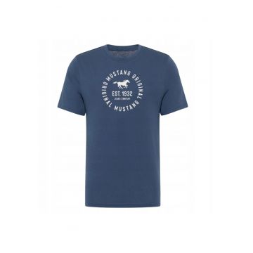 Tricou Pentru Barbati - Albastru - Bumbac - Regular fit - Albastru