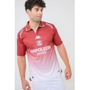 Tricou pentru fotbal Kombat Away - Alb/Rosu inchis
