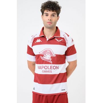 Tricou pentru fotbal Kombat Away - Visiniu inchis/Alb optic