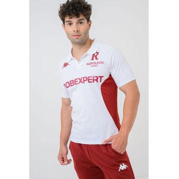 Tricou pentru fotbal Minditti - Rosu inchis/Alb optic