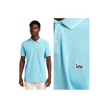 Tricou Polo Barbati -  M - Albastru - 100% Bumbac - Croiala Regular Fit - Design Clasic Casual - Calitate Premium - Pique Polo Preppy Blue
