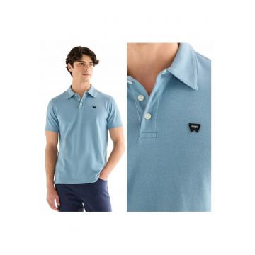 Tricou Polo Barbati -  Polo Shirt - M INTL - Albastru - Bumbac - Design Clasic Casual - Ideal Pentru Uz Zilnic - Material Premium Confortabil - Inchidere Cu Nasturi - Croiala Regular Fit