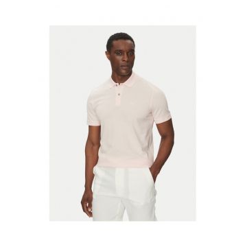 Tricou polo  roz bumbac - Roz