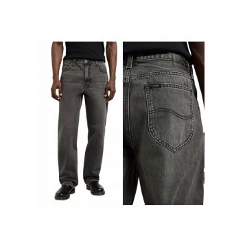 Blugi Barbati -  Negru - Asher - Material 100% Bumbac - Croiala Loose Fit - Inchidere Fermoar - Numar Buzunare 5 - Negru