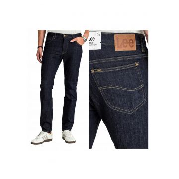 Blugi Barbati -  Rider - Slim Fit - Talie Medie - Fermoar - Lungi - 5 Buzunare - Bumbac - Albastru