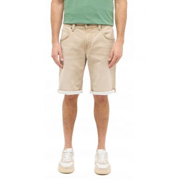 Blugi Barbati Scurti -  Chicago Shorts - Marime 32 - Bej - Regular Fit - Bumbac - Design Clasic Casual - Lungime Scurta - Ideal Pentru Uz Zilnic