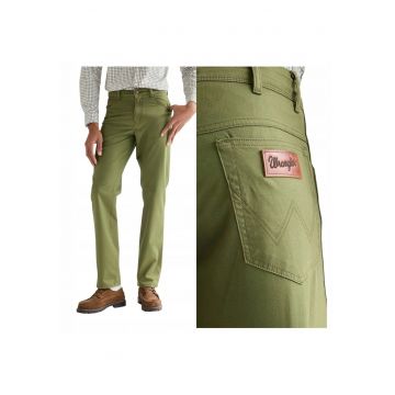 Blugi Barbati -  Texas - Verde - Bumbac - 5 Buzunare - Fermoar - Verde