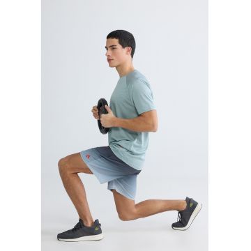 Pantaloni scurti de trening cu model tie-dye - Negru/Albastru prafuit