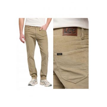 Pantaloni slim fit cu talie medie - Kaki