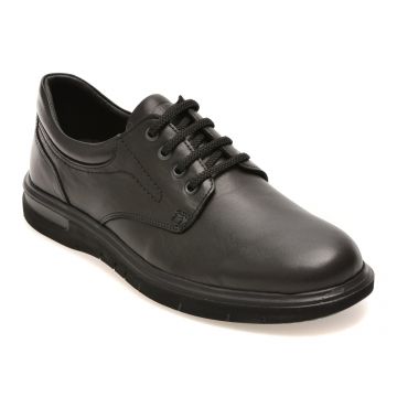 Pantofi OTTER negri, 2804, din piele naturala