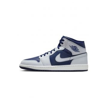 Pantofi sport  Air Jordan 1 Mid - piele - Alb