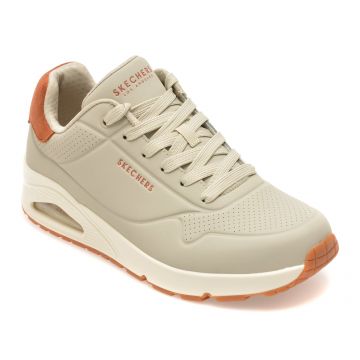 Pantofi sport SKECHERS gri, UNO, din piele ecologica