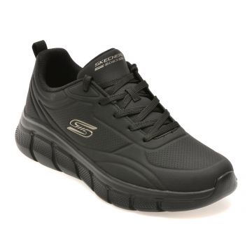 Pantofi sport SKECHERS negri, BOBS B FLEX, din piele ecologica