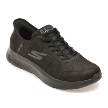 Pantofi sport SKECHERS negri, GO WALK FLEX, din material textil